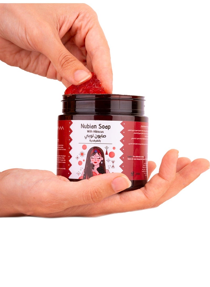 أشري ناتشورال صابون جسم نوبي بالكركديه للتنظيف العميق وتفتيح لون البشرة ولمسة ناعمة وإشراقة طبيعية - Image 5